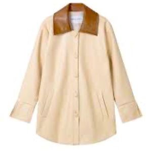 Petite Studio Sienna Vegan Leather Jacket - Cream